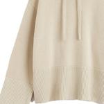 Топ Knitted Drawstring Hoodie TOTEME, Light Sand - фото 8