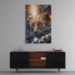 Картина на холсте Hustling Sharks Leopard Face, оранжевый - фото 2