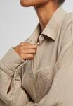 Блуза Urban Classics Button-down blouse, Chalkdust/Beige - фото 4