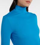 Открытая майка миди-платье Alaïa, Turquoise - фото 4