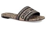 DIOR Dway Slide Slippers Women's Beige Black - фото 5