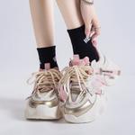 Кроссовки WARRIOR Chunky Sneakers Women's Low-top Beige/Gold, бежевый - фото 8