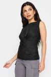 Топ-Жилет с драпировкой спереди Pixiegirl Petite, черный - фото