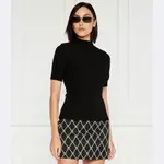 Топ приталенного кроя в стиле дагун Hugo, черный - фото 2