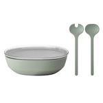 Салатница Сервировочная миска с крышкой и комплектом салатных приборов Silueta 4000 мл Mepal, Nordic Sage - фото