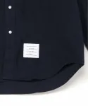 Рубашка прямого кроя из фланели Thom Browne, цвет Navy - фото 7