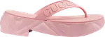 Кроссовки Gucci Wmns Thong Platform Sandal 'Pink', розовый - фото