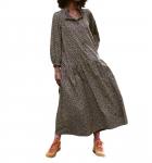 Венецианское платье с черным принтом в виде лавровых листьев THE GREAT - фото 2