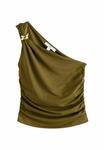 Топ Next SOFT TOUCH ONE SHOULDER HADWARE , Olive Green/Khaki - фото