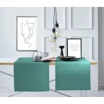 Дорожка на стол Arizona, Uni-Basic в льняной текстуре Apelt, Petrol - фото 2