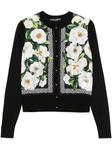 Dolce & Gabbana кардиган с цветочным принтом, черный - фото