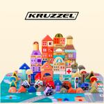 Деревянные блоки, Город, 115 блоков KRUZZEL - фото 18