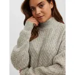 Свитер Vero Moda Ella high neck, серый - фото 5