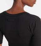 Хлопковый топ с ребристым узором Calvin Klein Collection, Black - фото 5