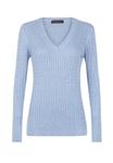 Джемпер Felix Hardy V-NECK CABLE, Blue - фото