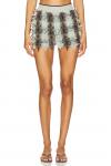 Клетчатая юбка-шорты Chet Lo, mint & brown - фото