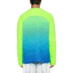 Свитер с интарсией логотипа в градиенте радуги ERL, зеленый - фото 6