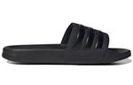 Тапочки adilette shower slide 'triple black' Adidas, черный - фото 3