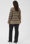 Джемпер Kaffe Curve KCERINA KNIT PULLOVER, Morel Melange Black Stripe/Black - фото 4