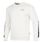 Свитер ess metallic logo sweater 'white' Puma, белый - фото