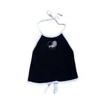 Топ Chrome Hearts Heart Halter Top Black/White, черный - фото