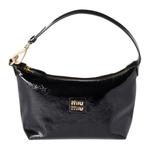 MIU MIU Сумка Naplak Patent Leather Pouch Women's Black - фото 2