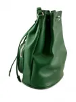 Кожаная сумка-ведро на молнии La Rose, зеленый - фото 3
