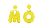 MOSCHINO Серьги женские желтые - фото