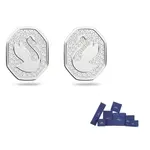 Серьги-гвоздики Palladium Swarovski - фото