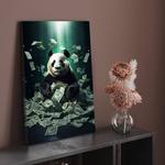 Картина на холсте Hustling Sharks Panda Bills, зеленый - фото 3