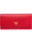 Кошелек с логотипом Prada, красный - фото
