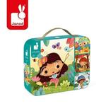 Janod, пазлы, прогрессивные в чемодане Времена года, 4 пазла, 6/9/12/16 деталей. - фото