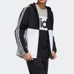 Куртка adidas hooded track Jacket Black White Splicing, белый - фото 2
