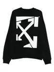 Свитшот с логотипом OFF-WHITE, черный - фото 2