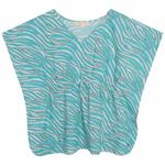 Синее хлопковое пончо Michael Kors, синий - фото 3