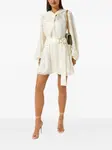 Мини-платье с поясом Acler, кремовый - фото 2