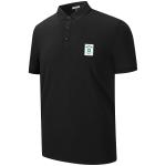 Футболка поло унисекс WARRIOR, черная - фото