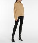 Кожаные сапоги выше колена Toteme, Black Croco - фото 2