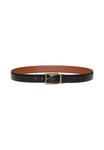 Ремень Calvin Klein SMOOTH SQUARE BUCKLE , Black Ck Cognac Old Gold/Multi-Coloured - фото 3