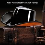 Полушлем мотоциклетный YIYHFKM мужской, черный / коричневый - фото 5