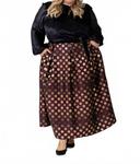 Зельда макси-юбка плюс в бордовом EMILY LOVELOCK - фото 2