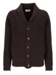 Шерстяной кардиган Laneus, коричневый - фото