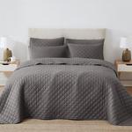 Набор одеял из 3 предметов из перкаля Cannon Solid Oversized, серый - фото