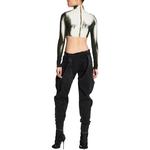 Топ кроп с эффектом спрей-краски BALMAIN, серый - фото 6