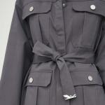 Серые хлопковые куртки и пальто Patrizia Pepe, серый - фото 4