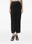 Юбка миди с драпировкой Isabel Benenato, черный - фото 3