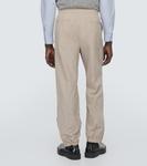 Шерстяные брюки Auralee, бежевый - фото 4