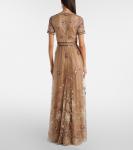 Платье из вышитого тюля Costarellos, Visone - фото 3