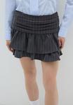Юбка B.ANGEL STRIPED ELASTICATED WITH RUFFLES, Grey Black/Grey - фото 4