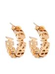 Серьги с логотипом Versace, золотой - фото
